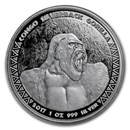 2017 Republic of Congo 1 oz Silver Silverback Gorilla (Prooflike) 2017 Republic of Congo 1 oz Silver Silverback Gorilla (Prooflike)